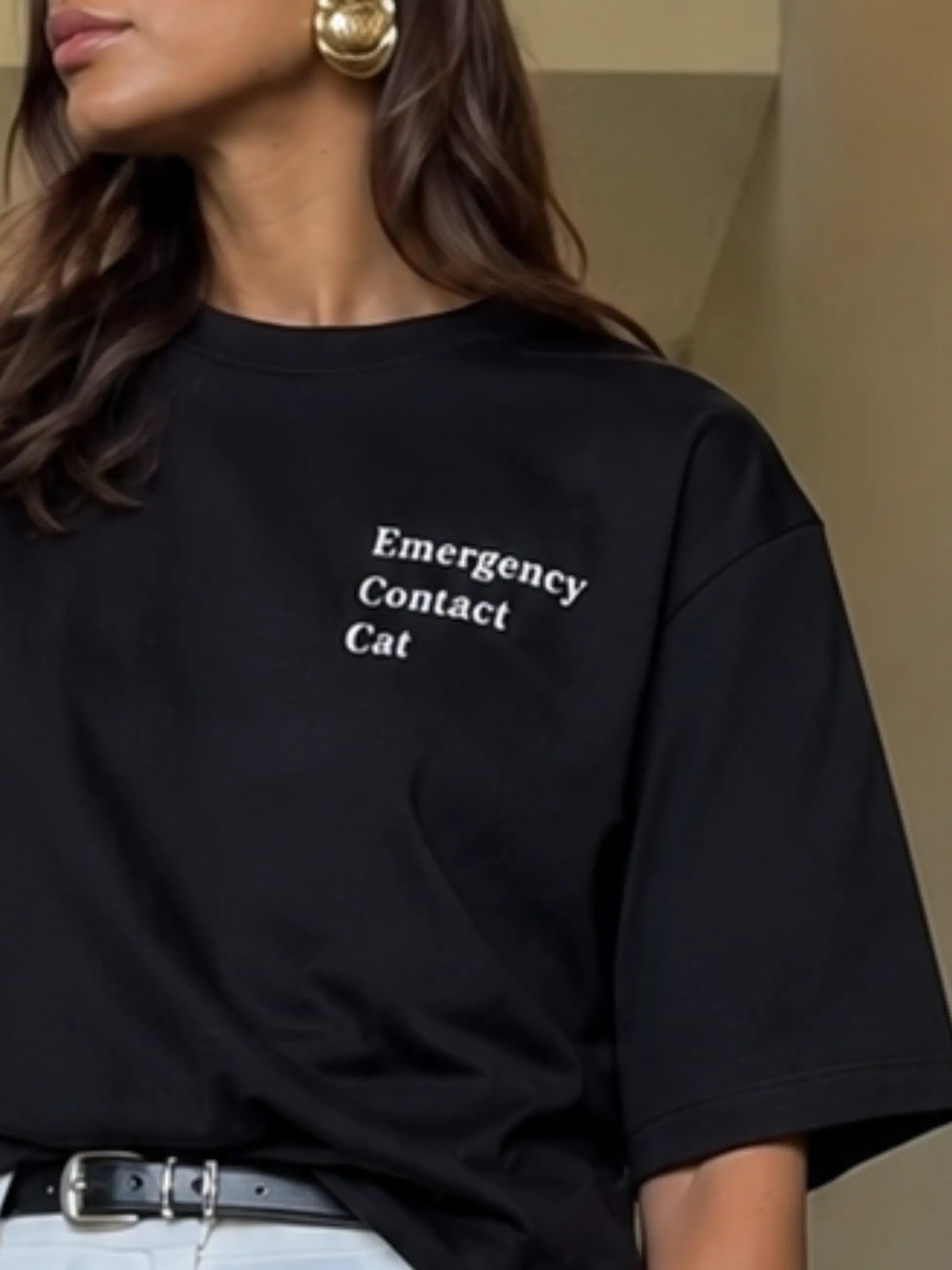 Emergency Contact Crewneck Tee