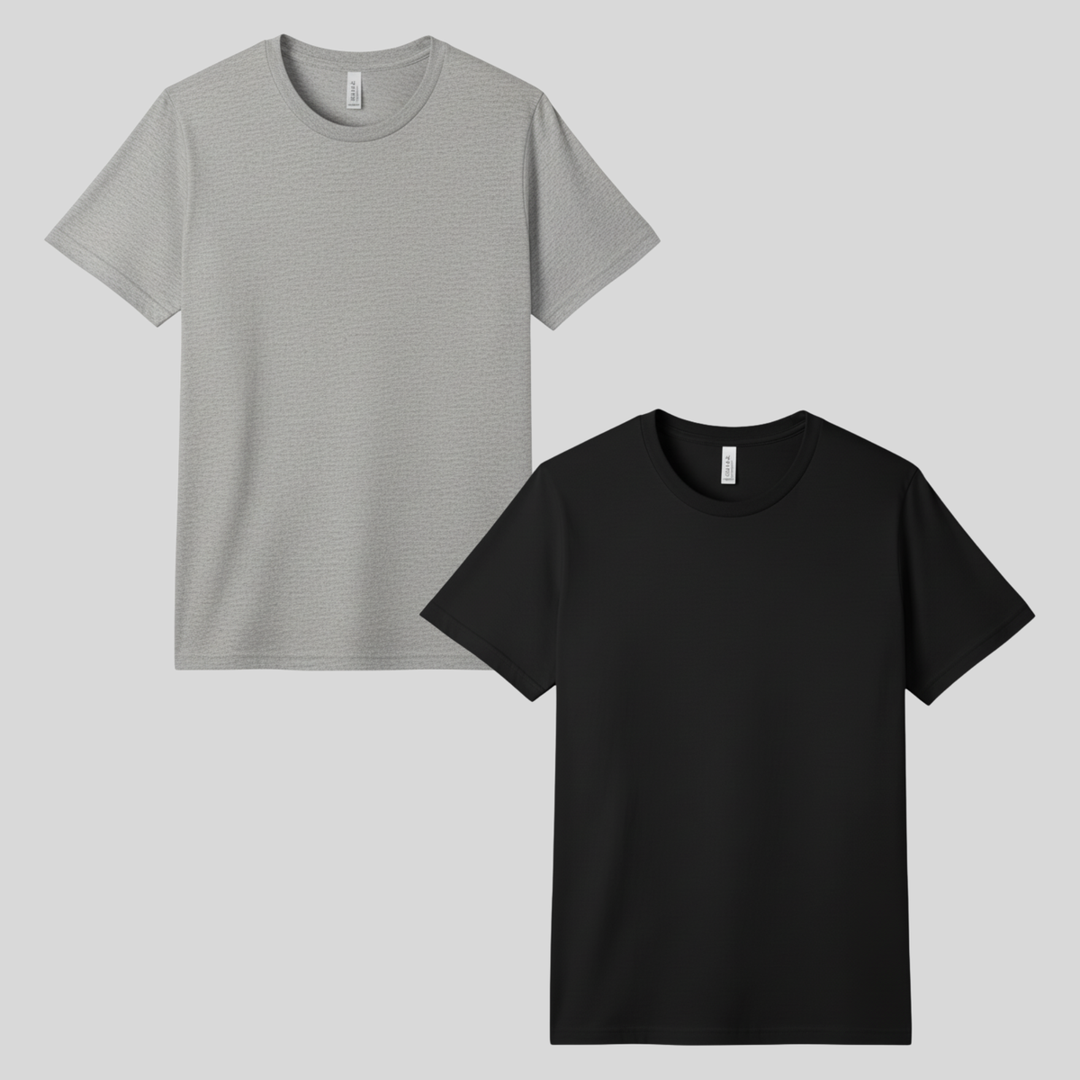 2 Pack - Black + Heather Grey T-shirts