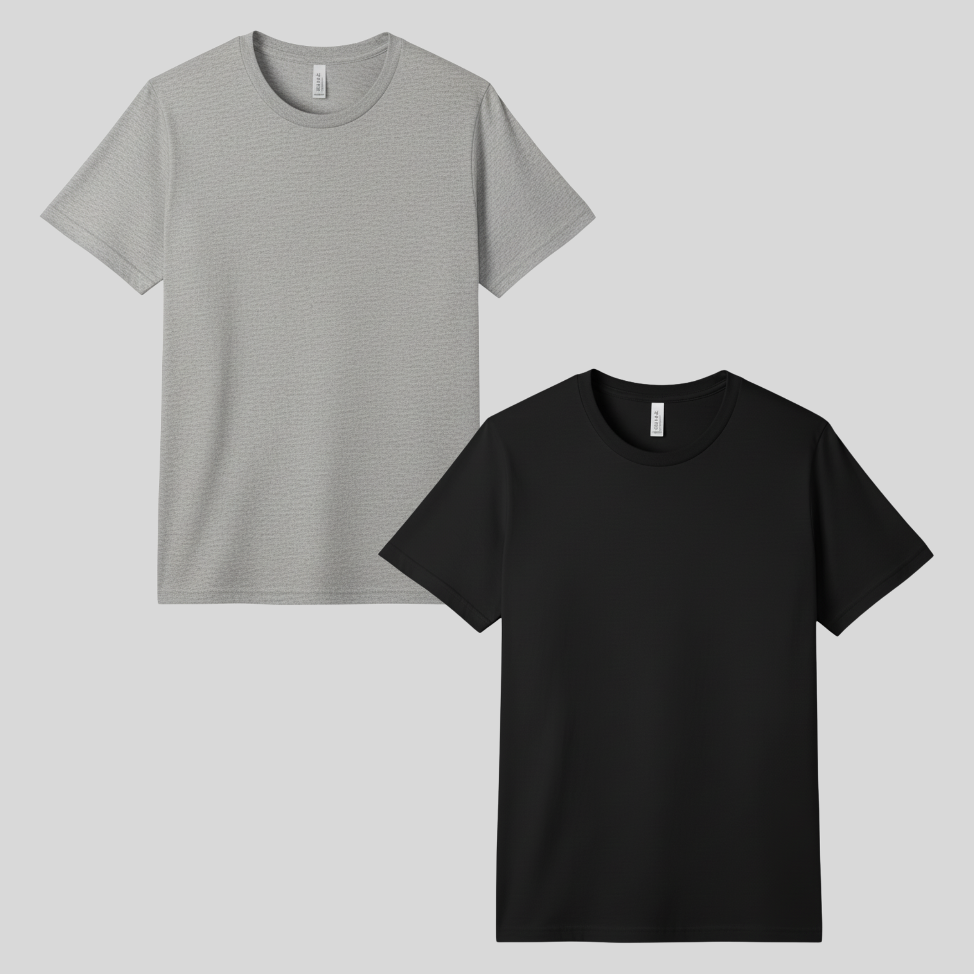 2 Pack - Black + Heather Grey T-shirts