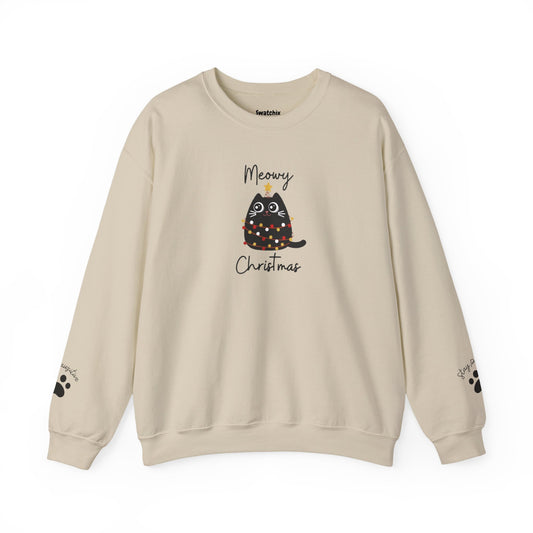 Meowy Christmas Unisex Crewneck Sweatshirt
