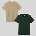 2 Pack - Forest Green + Sand T-shirts