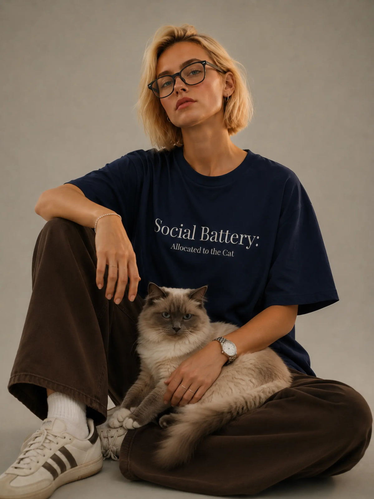 Social Battery Oversized Tee