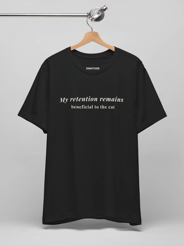 Retention Crewneck Tee in Black, printed with 