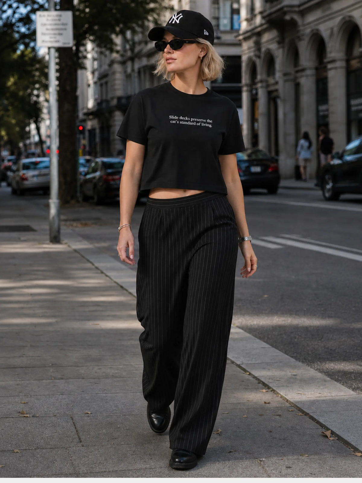 Slide Decks Cropped Tee