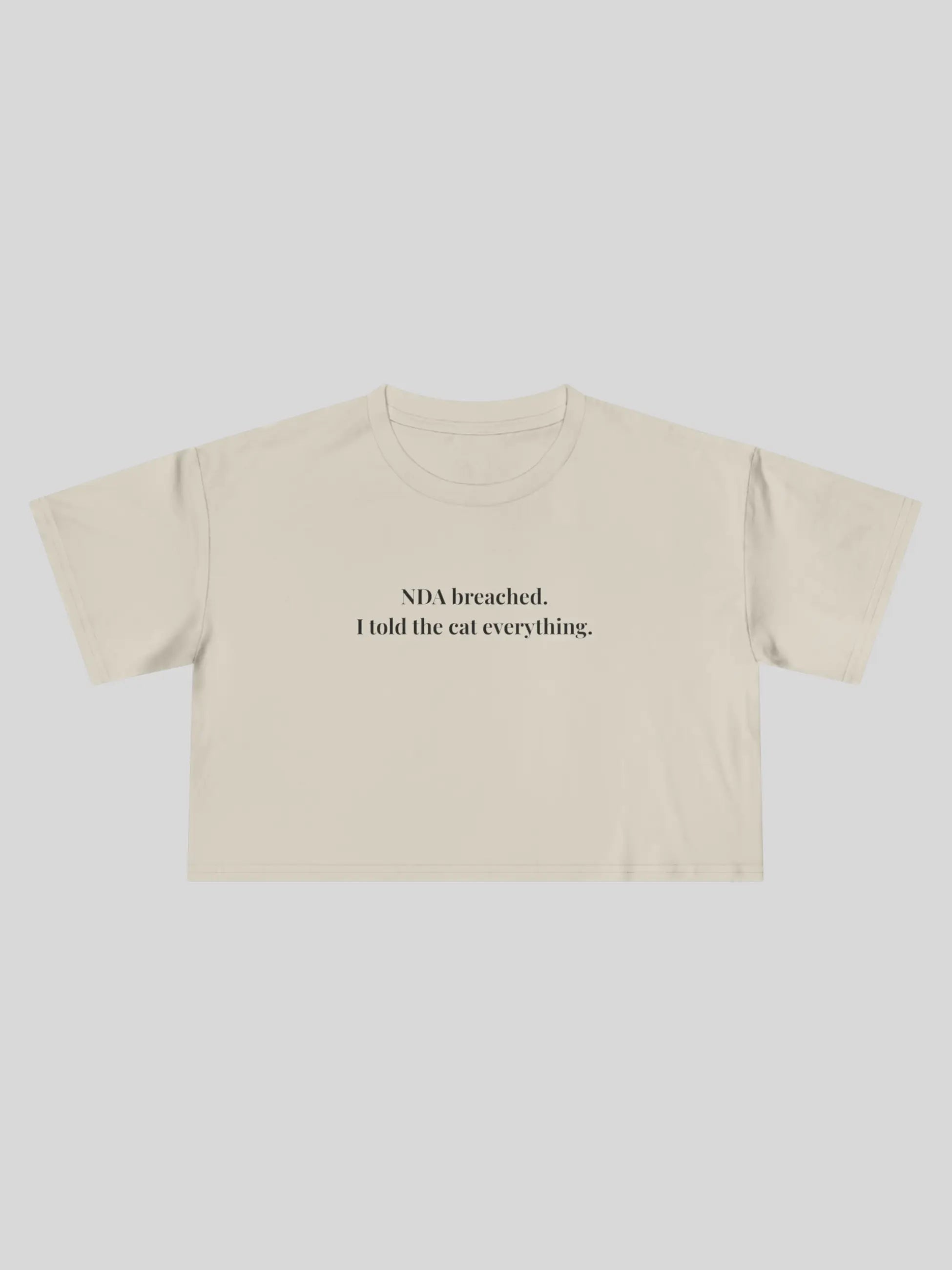 NDA Breached Cropped Tee