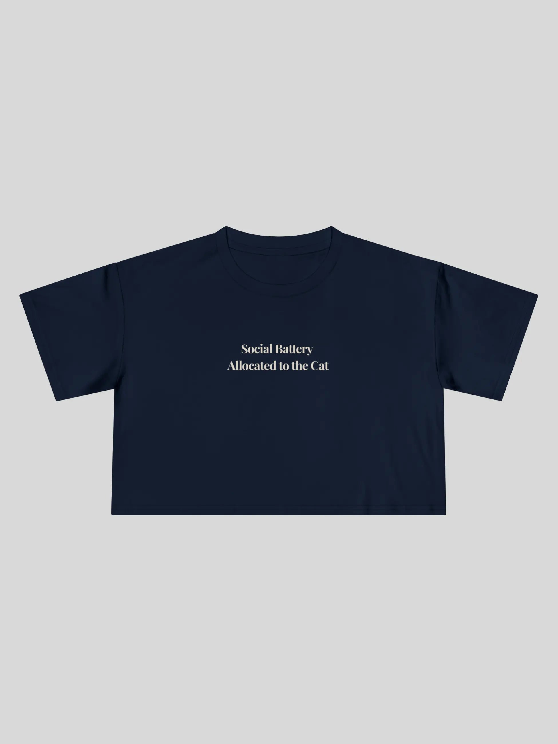 Social Battery Cropped Tee