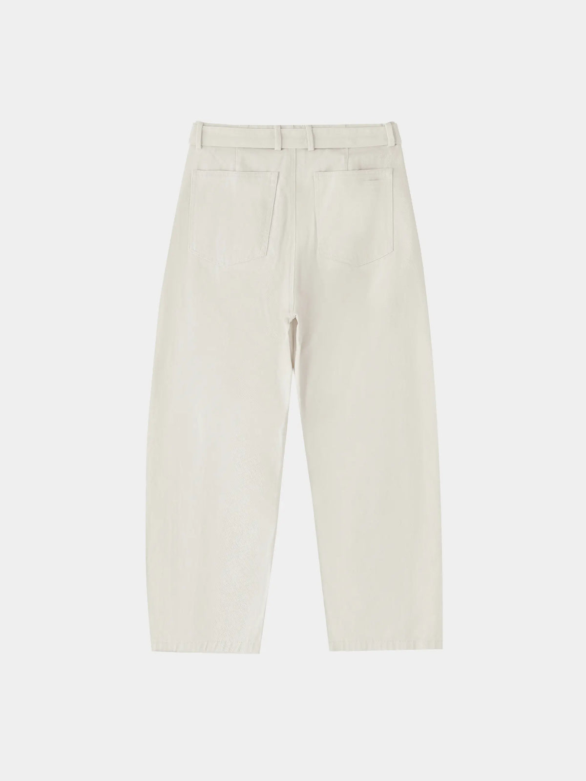Belted Barrel-leg Chino Pants