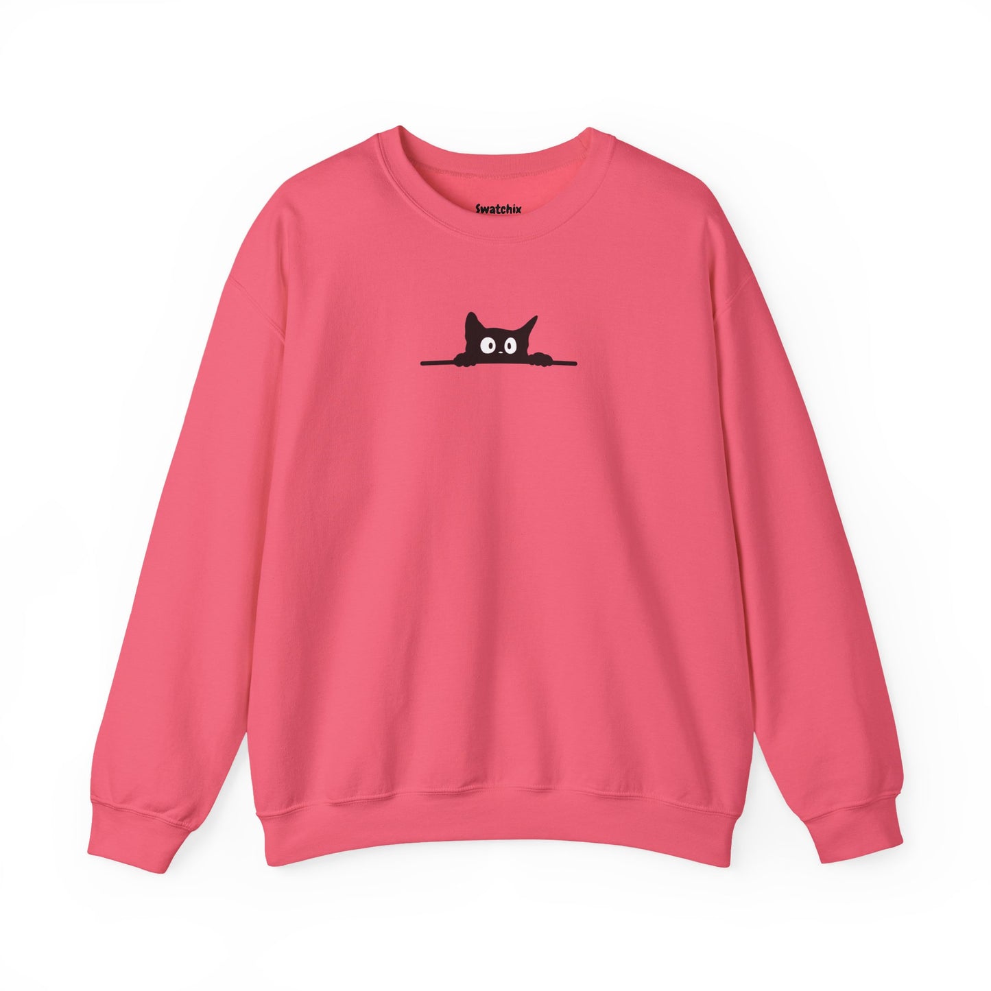Peeking Cat Unisex Crewneck Sweatshirt