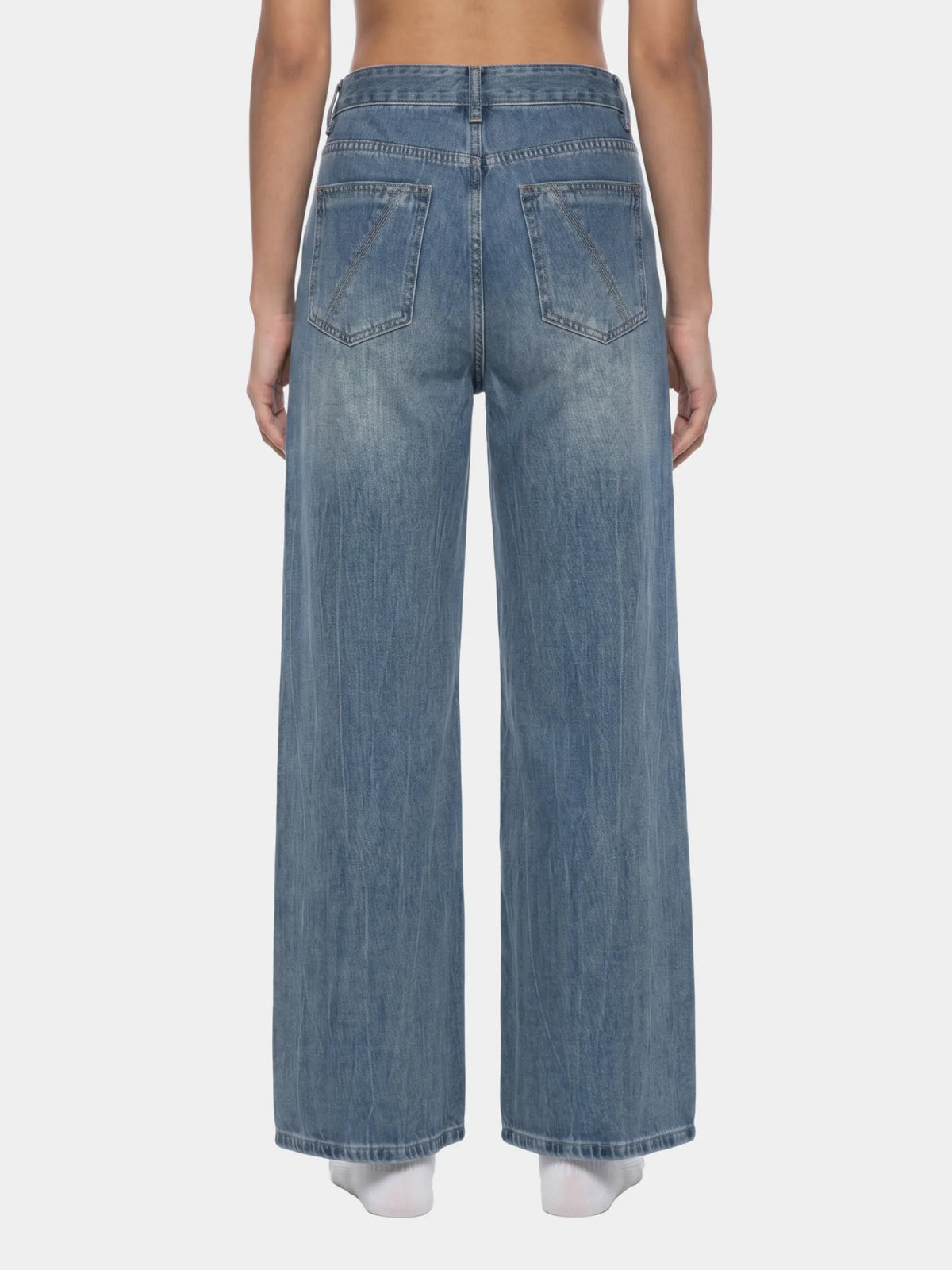 Women’s Vintage Wash Wide Leg Jeans