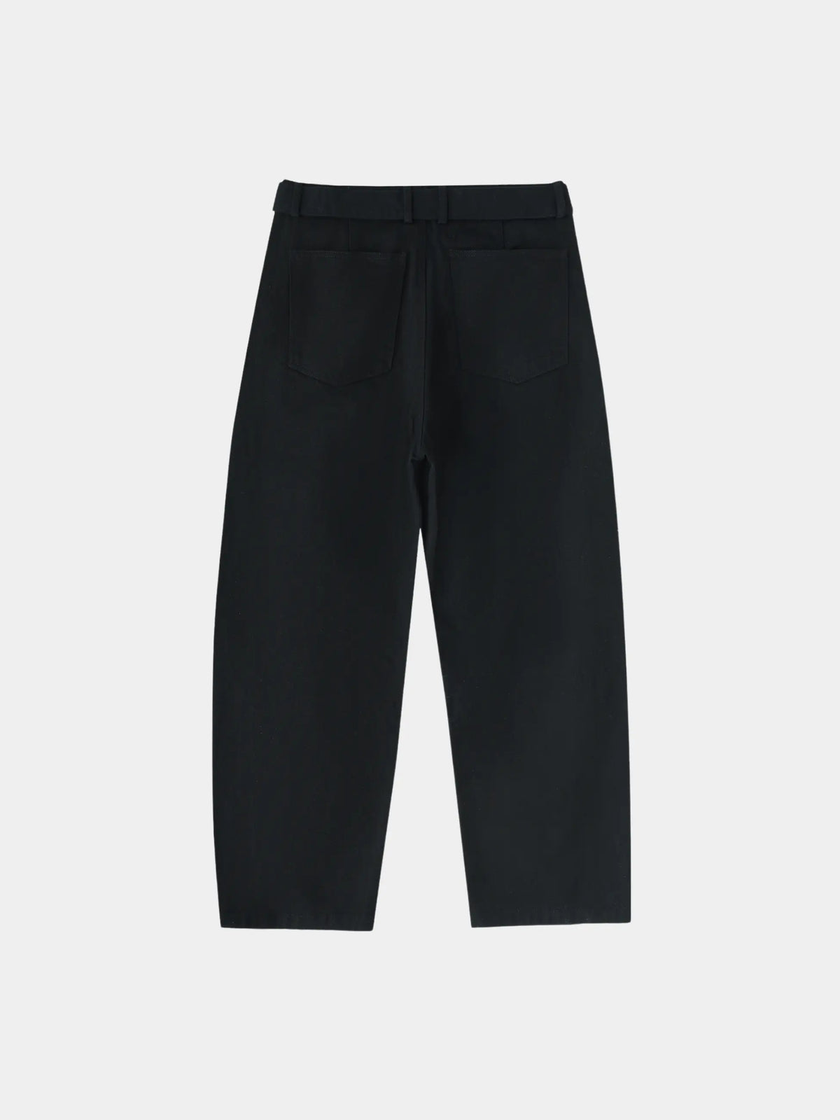 Belted Barrel-leg Chino Pants