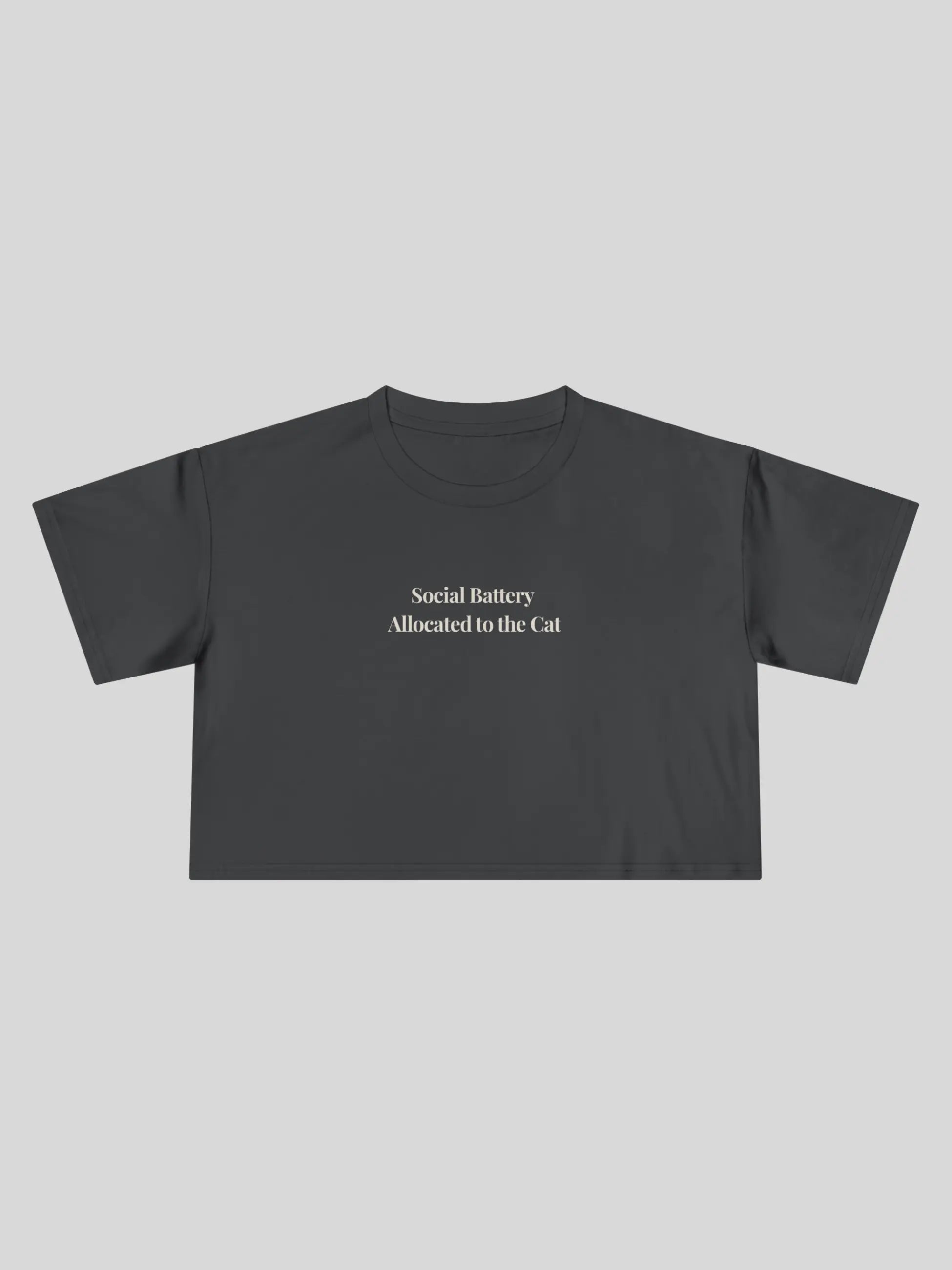 Social Battery Cropped Tee