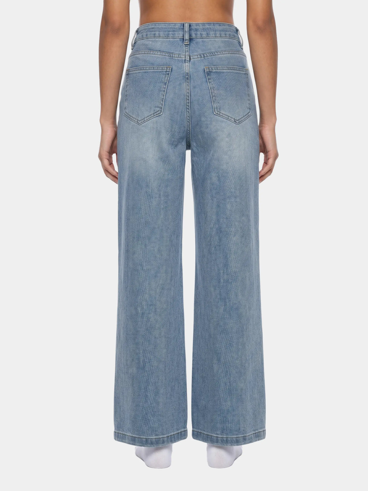 Women’s Vintage Wash High Rise Wide Leg Jeans