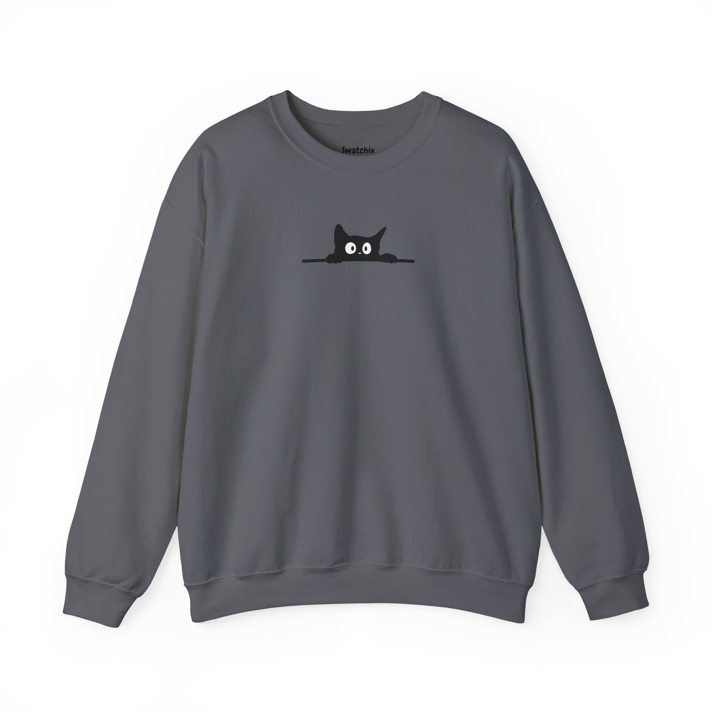 Peeking Cat Unisex Crewneck Sweatshirt