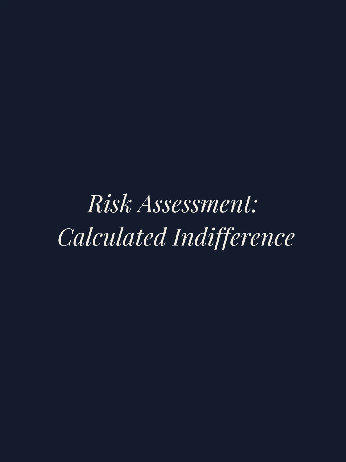 Risk Assessment Cropped Tee