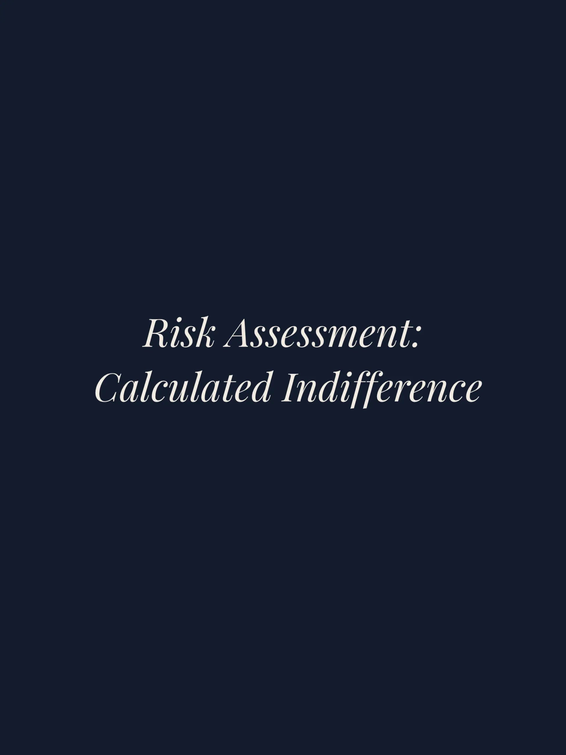 Risk Assessment Cropped Tee