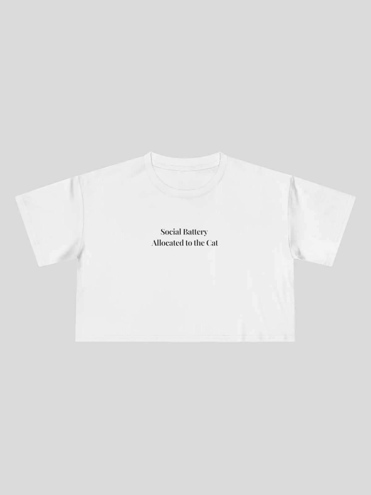 Social Battery Cropped Tee