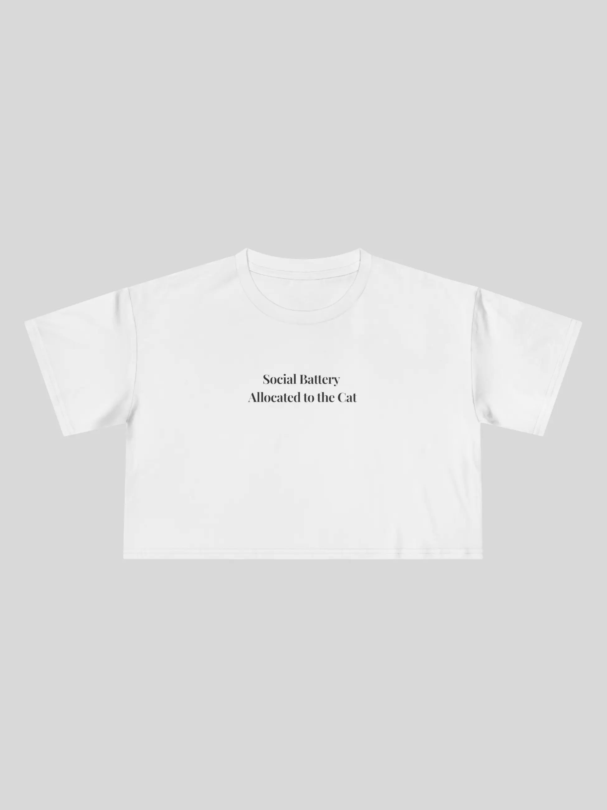 Social Battery Cropped Tee