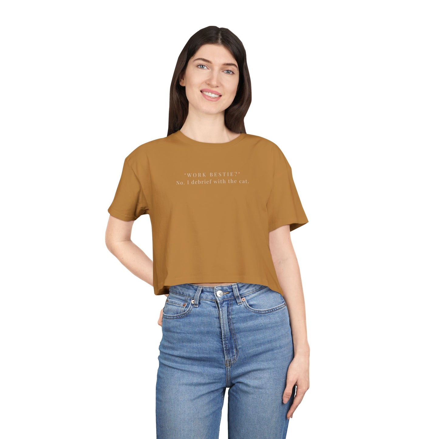 Work Bestie Cropped Tee