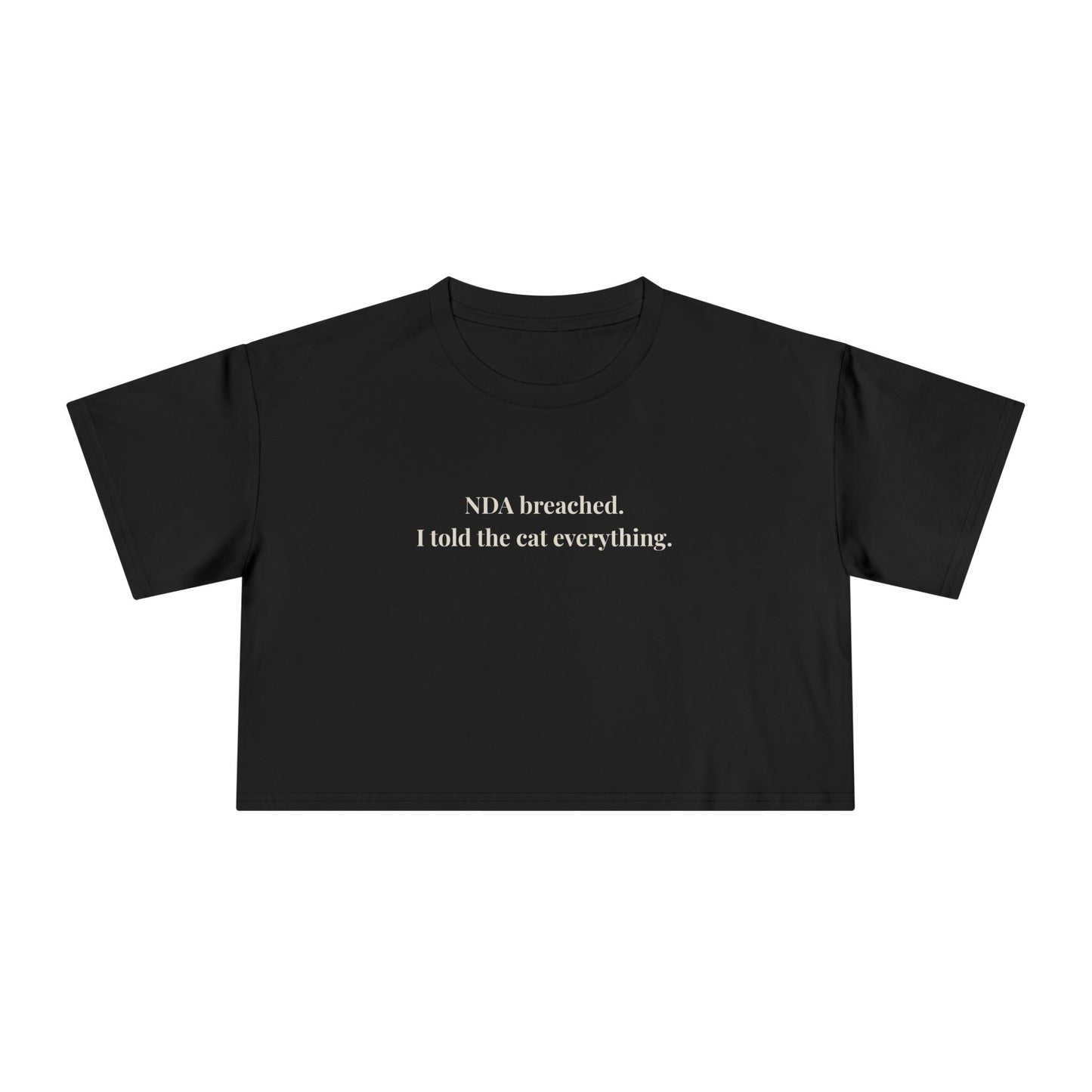NDA Breached Cropped Tee