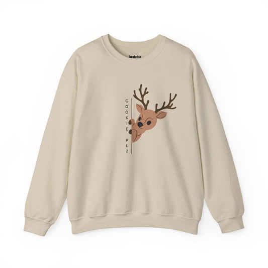 Peeking Reindeer Unisex Crewneck Sweatshirt