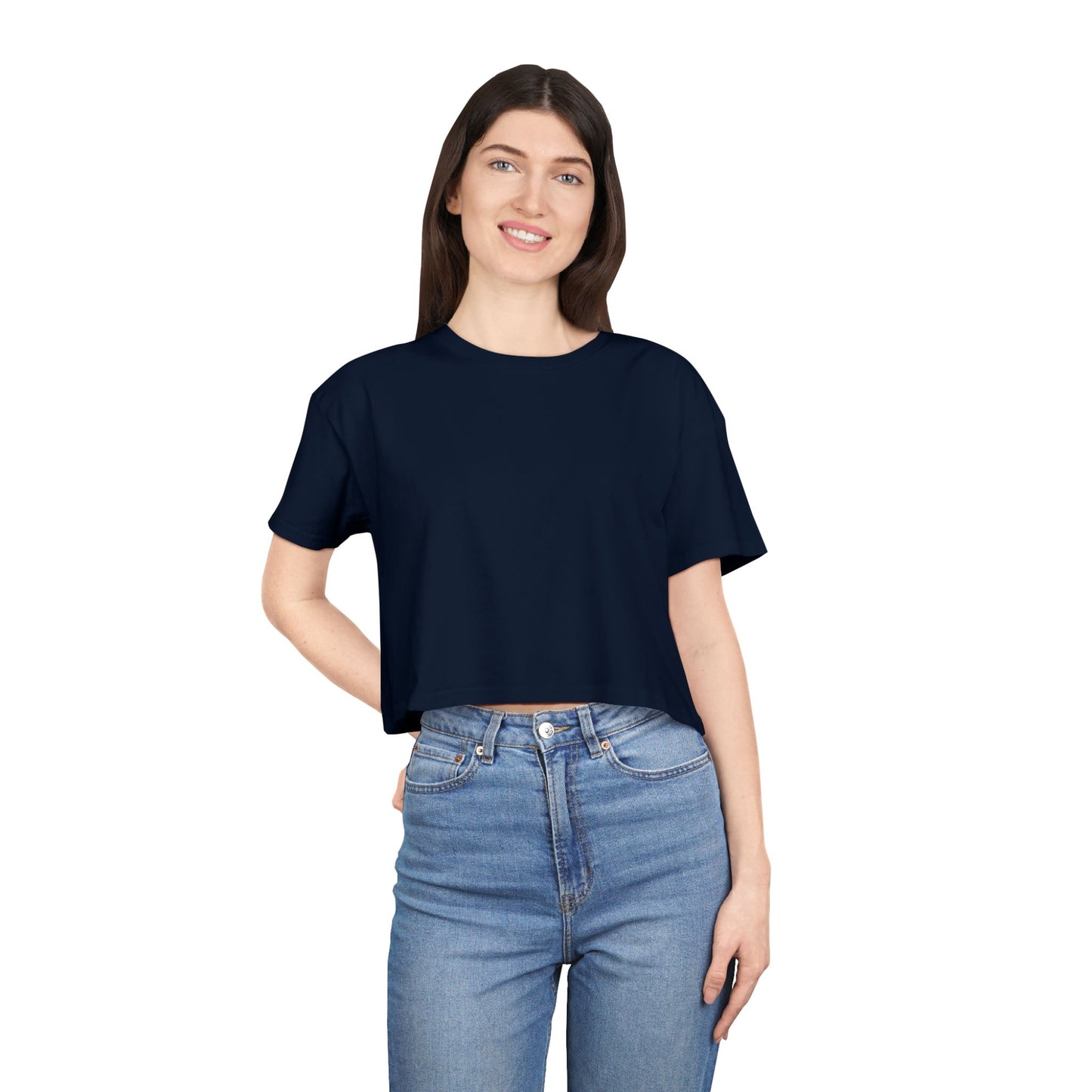 Crop Tee In Navy