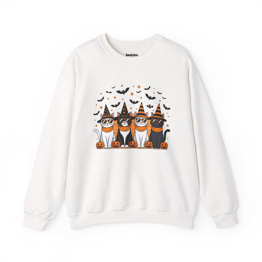 Halloween Cats Unisex Crewneck Sweatshirt