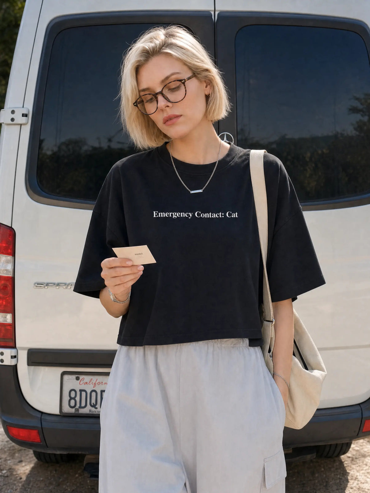 Emergency Contact Cropped Tee