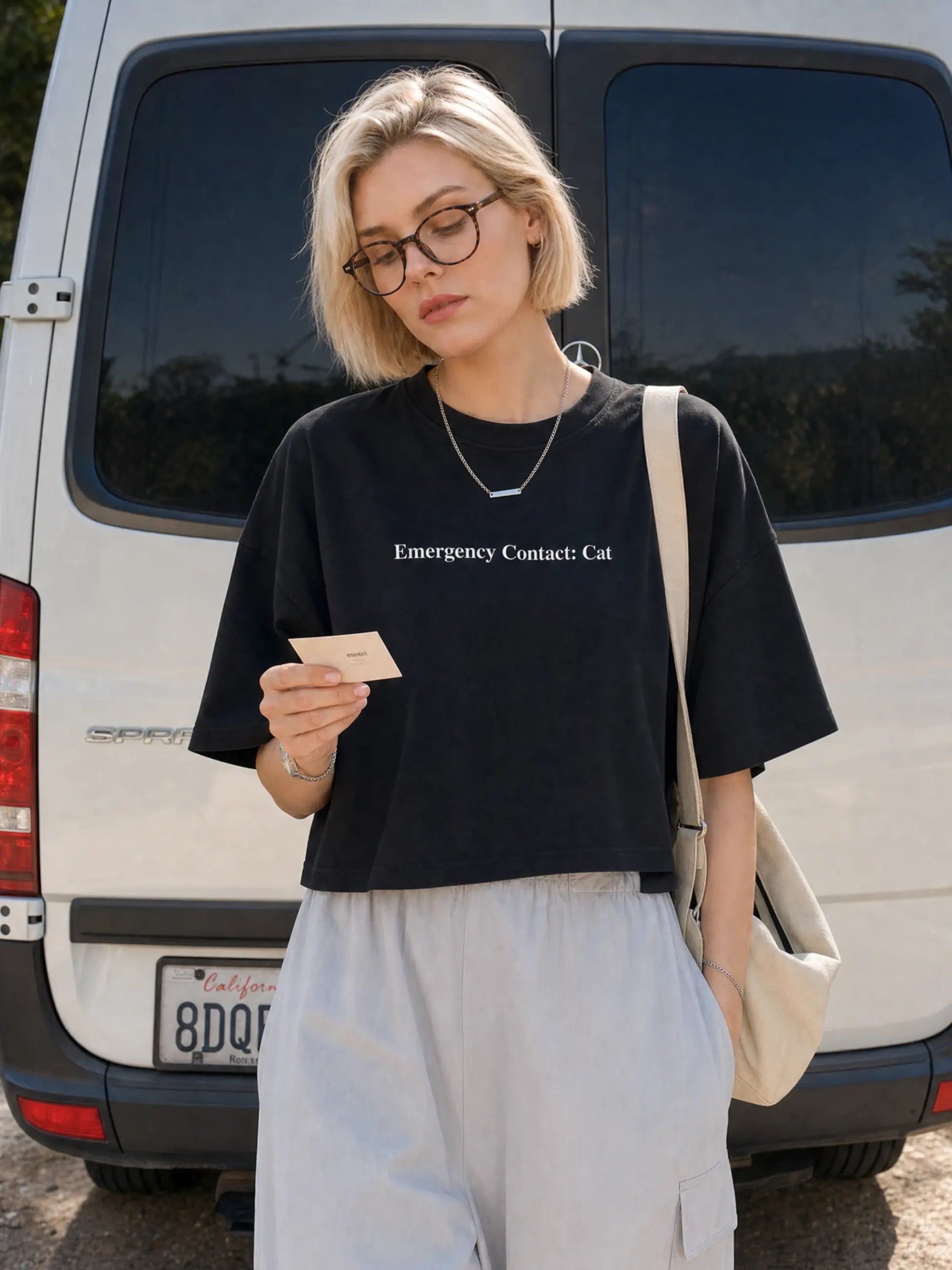 Emergency Contact Cropped Tee