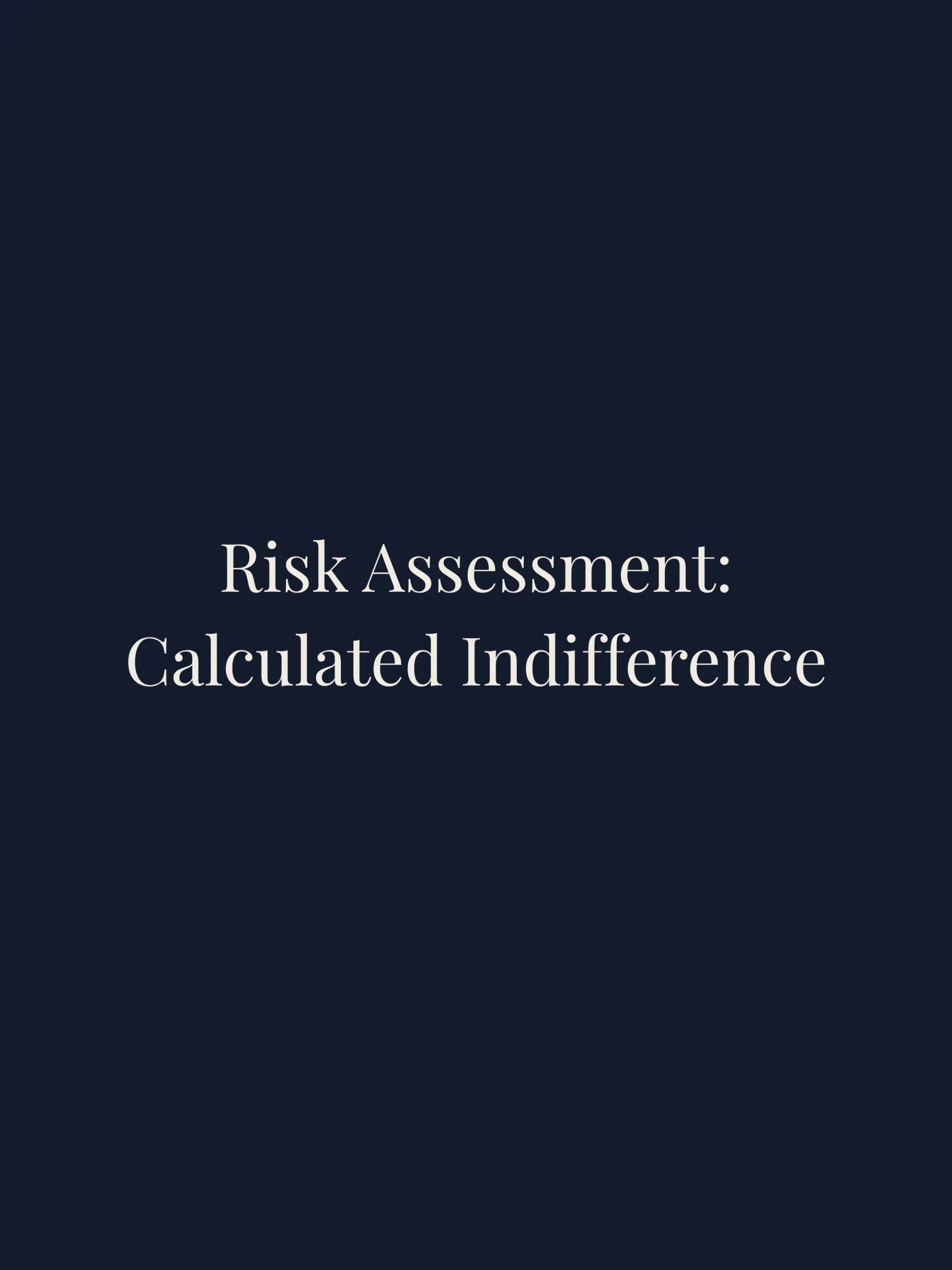 Risk Assessment Crewneck Tee