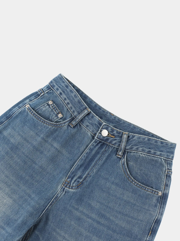 Women’s Vintage Wash Wide Leg Jeans