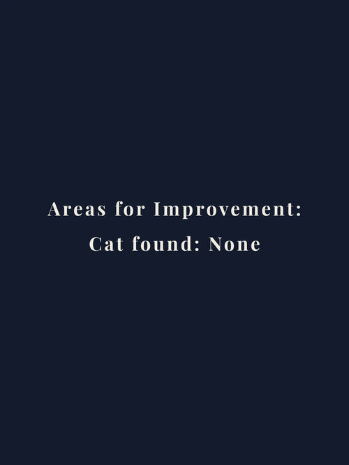 Swatchix Areas for Improvement Cropped Tee with "Areas for Improvement: Cat found: None." printed on the front