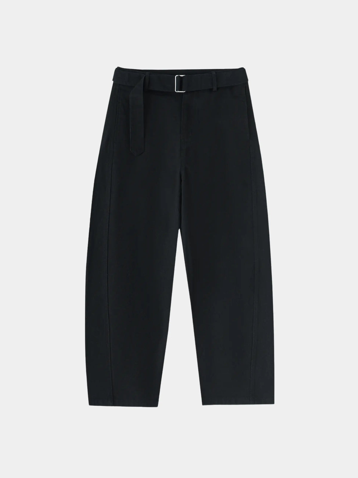 Belted Barrel-leg Chino Pants