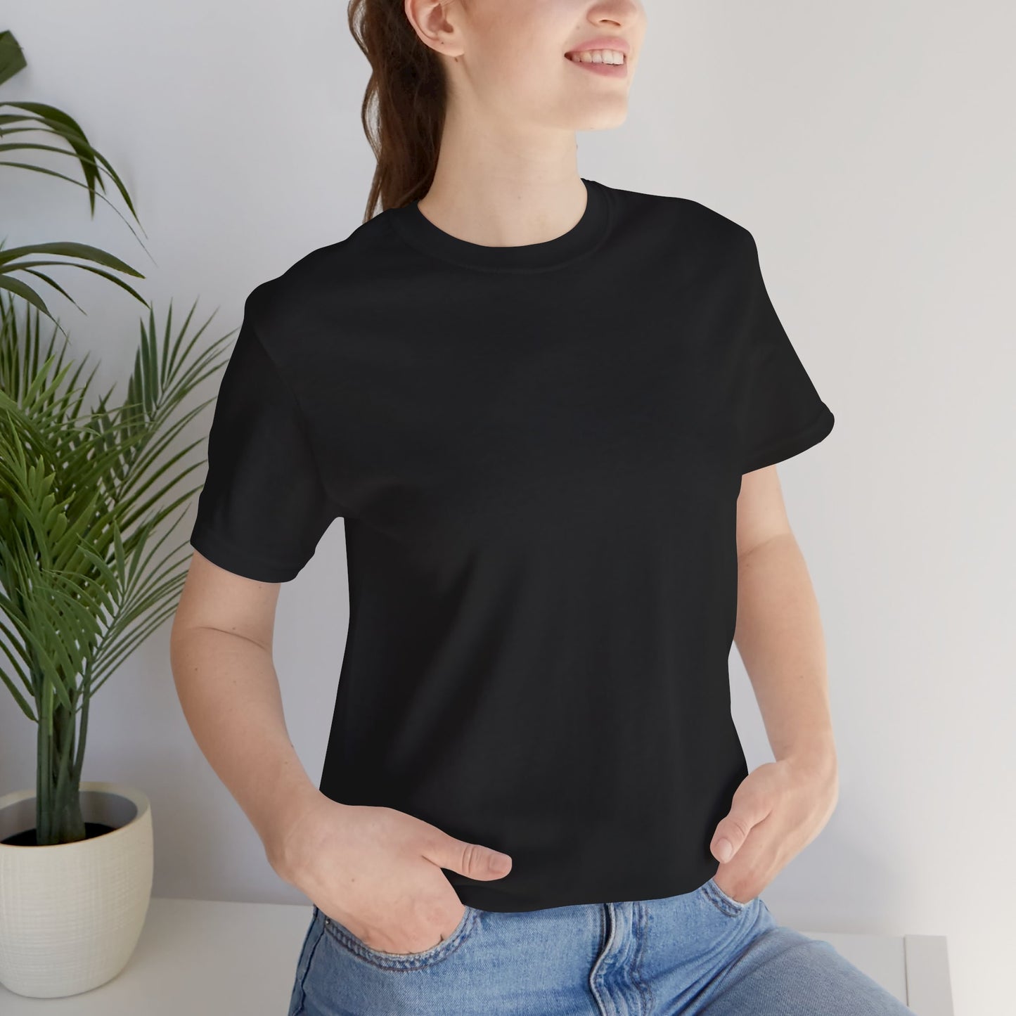 Unisex crewneck Tee In Black