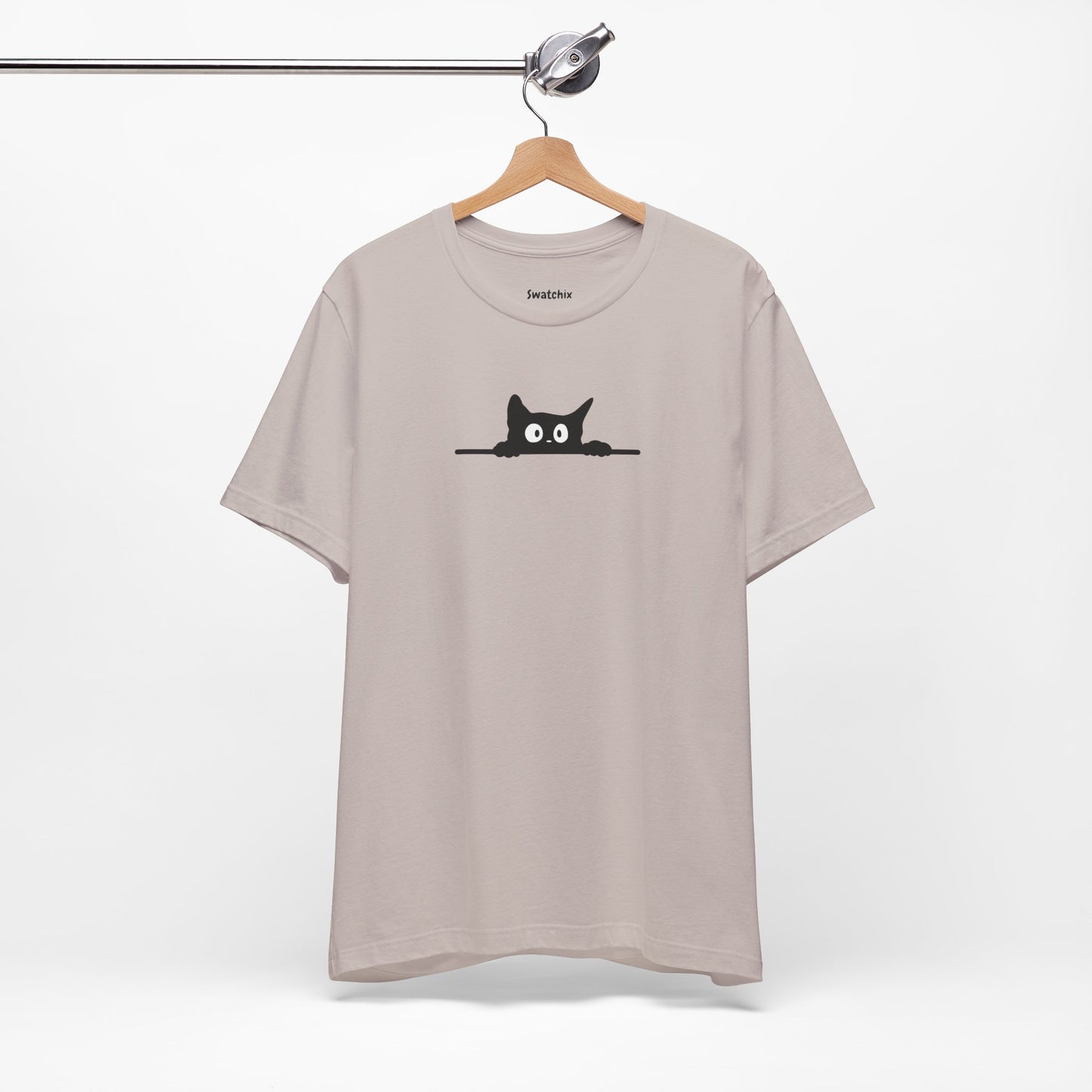 Peeking Cat Unisex Crewneck Tee