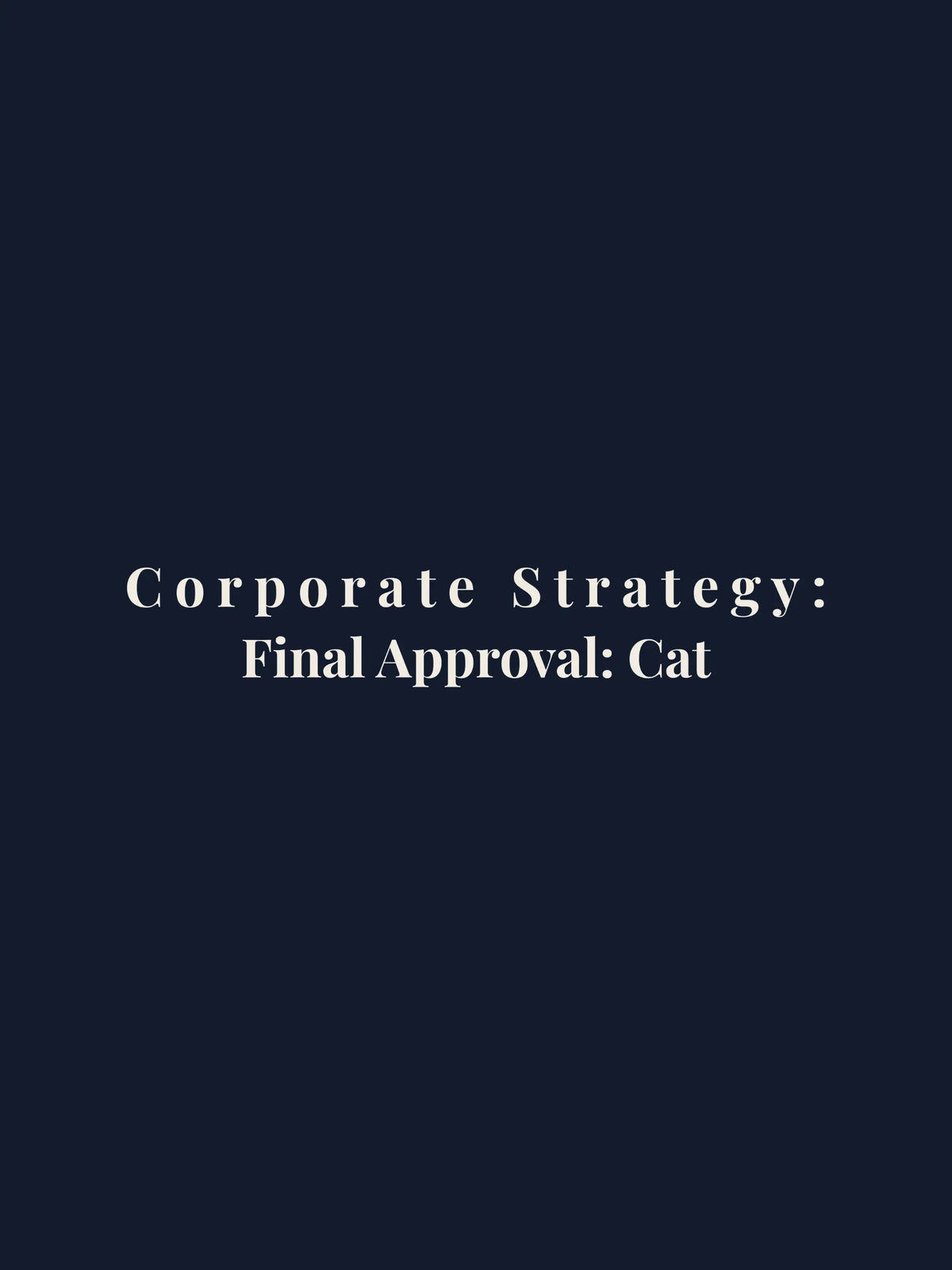 Corporate Strategy Crewneck Tee