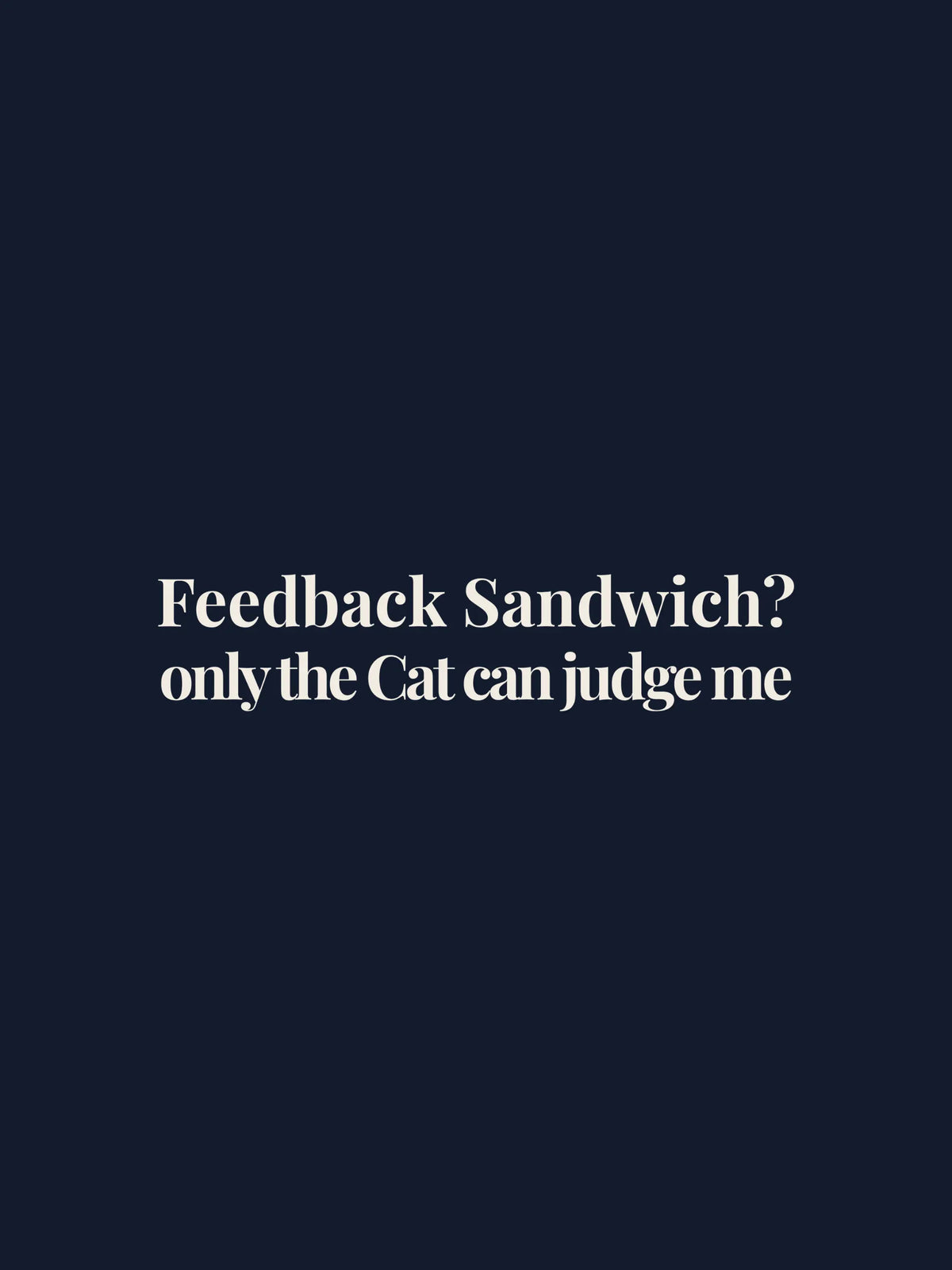 Feedback Sandwich Crewneck Tee