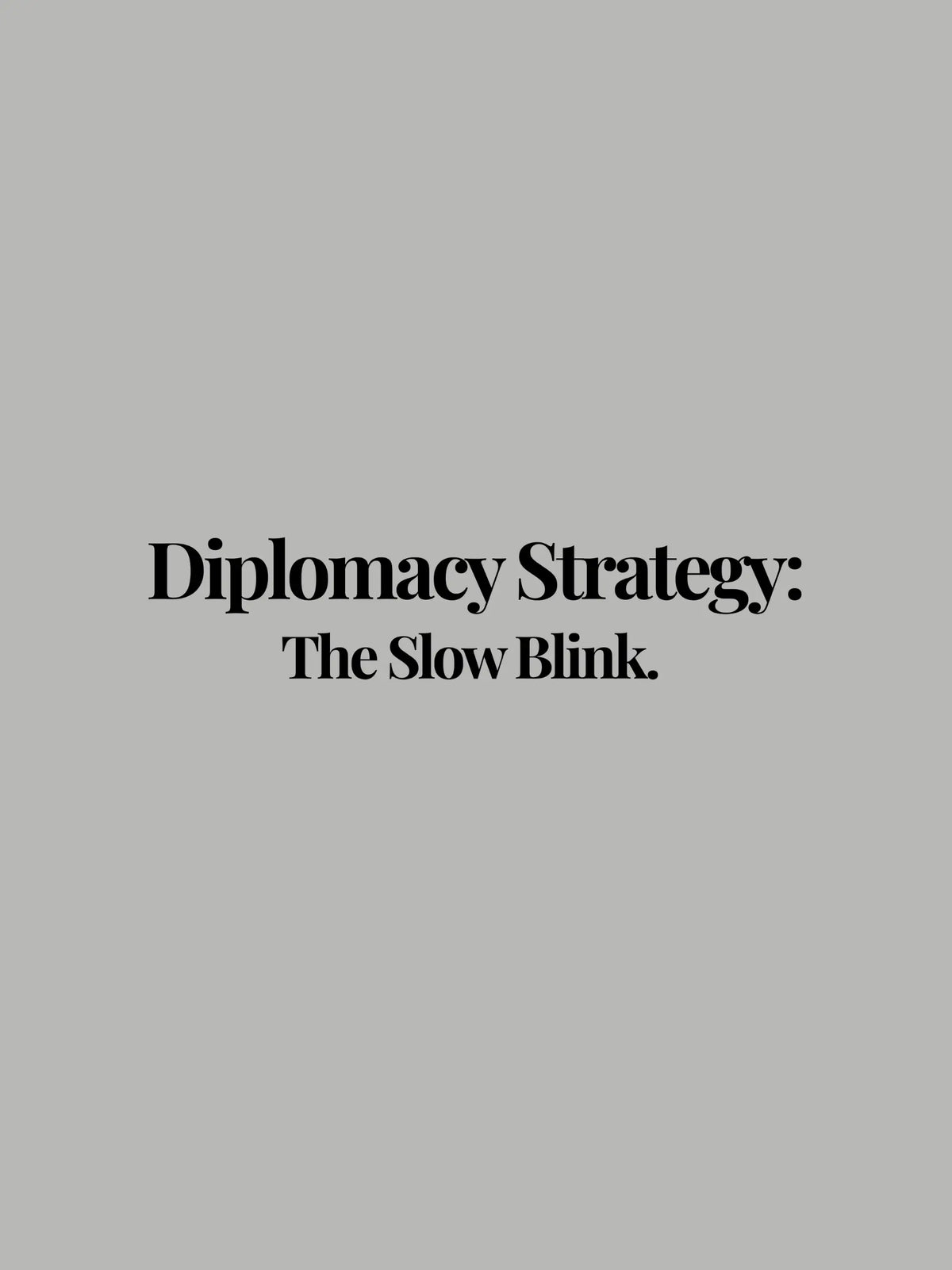 Diplomacy Strategy Oversized Tee