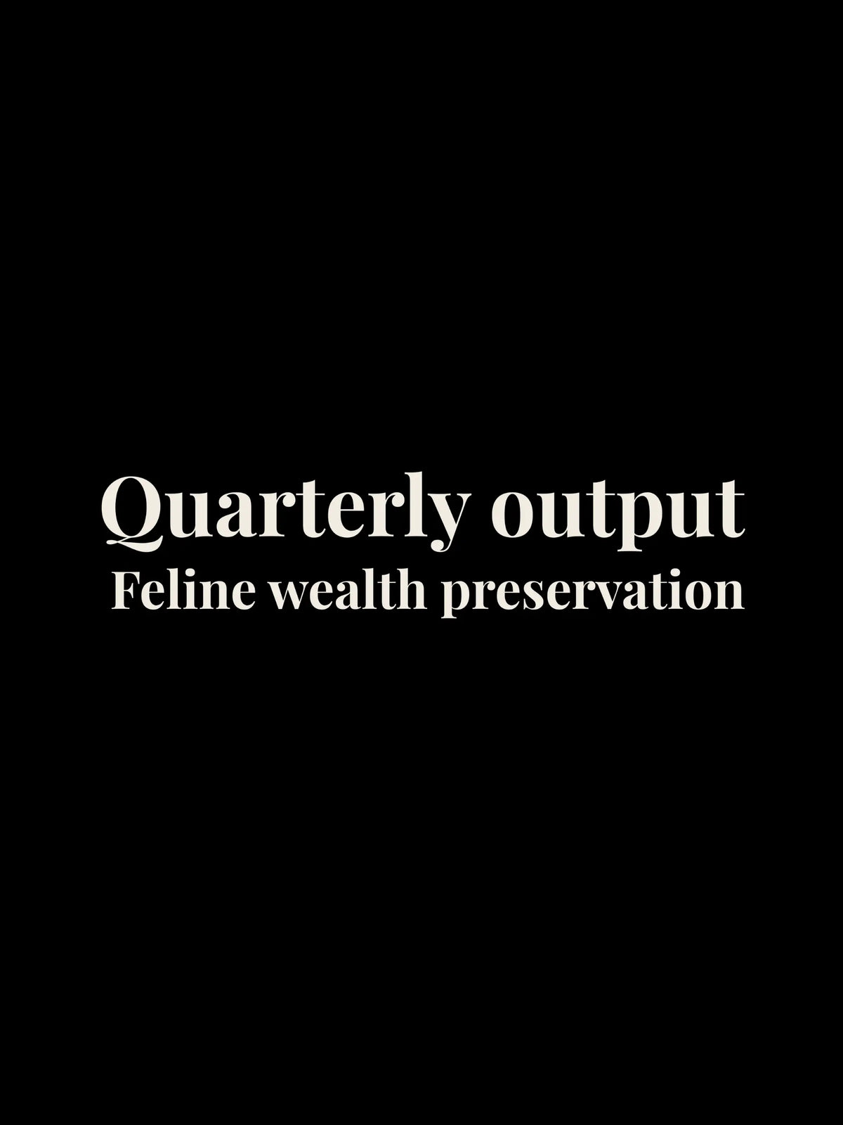 Quarterly Output Crewneck Tee