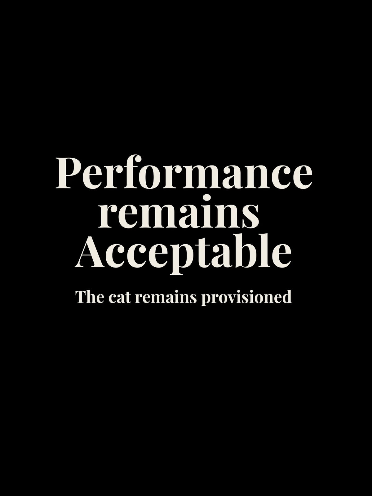 Performance Remains Acceptable Oversized Tee