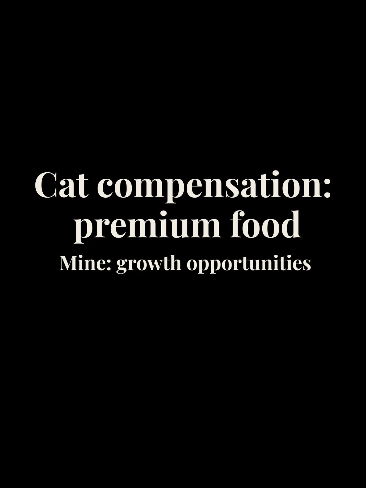 Cat Compensation Crewneck Tee