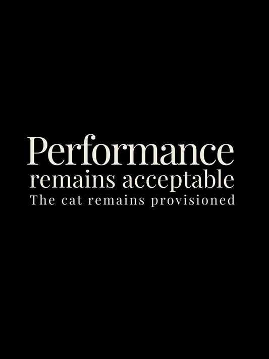 Performance Remains Acceptable Crewneck Tee