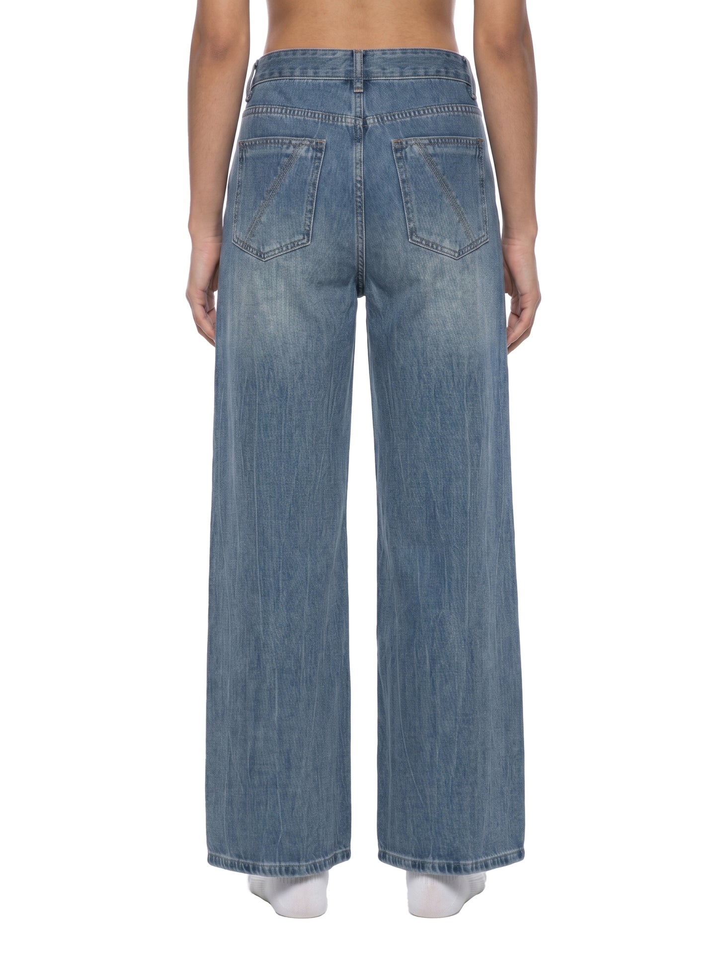 Women’s Vintage Wash Wide Leg Jeans