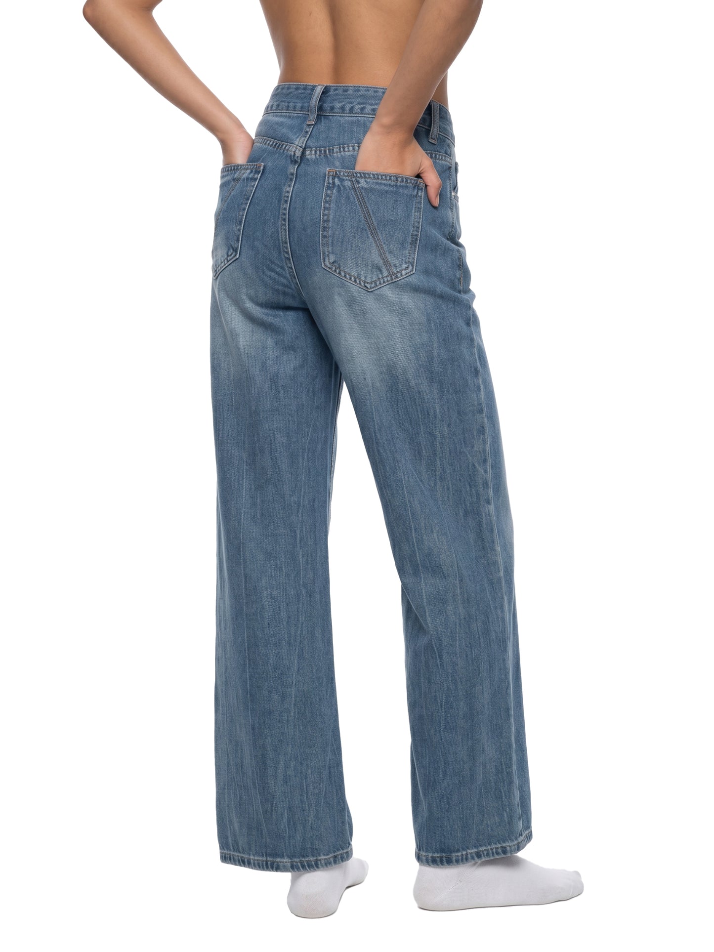 Women’s Vintage Wash Wide Leg Jeans
